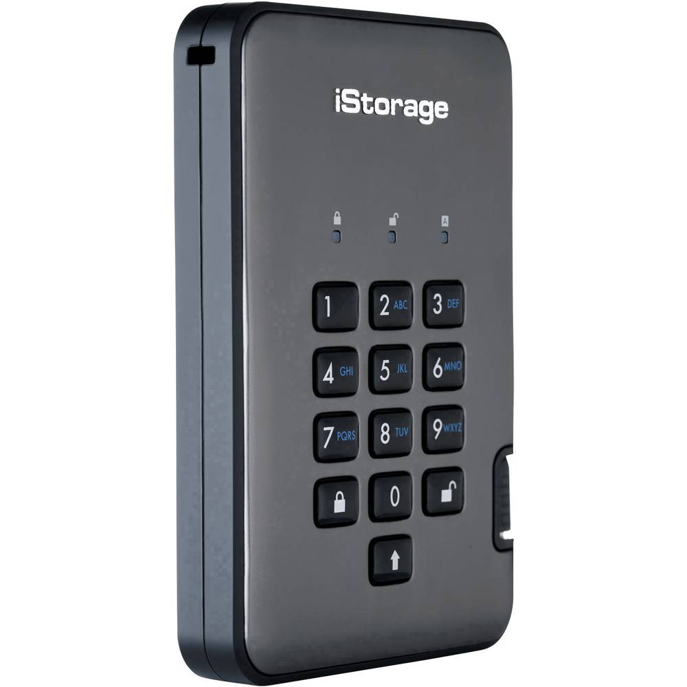 IStorage diskAshur PRO 2 1 TB Externe SSD harde schijf USB-A 3.2 Gen 2 IS-DAP2-256-SSD-1000-C-G