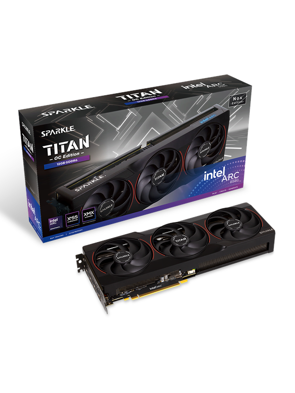 Sparkle Arc B580 Titan Nox OC - 12GB GDDR6 RAM - Grafische kaarten