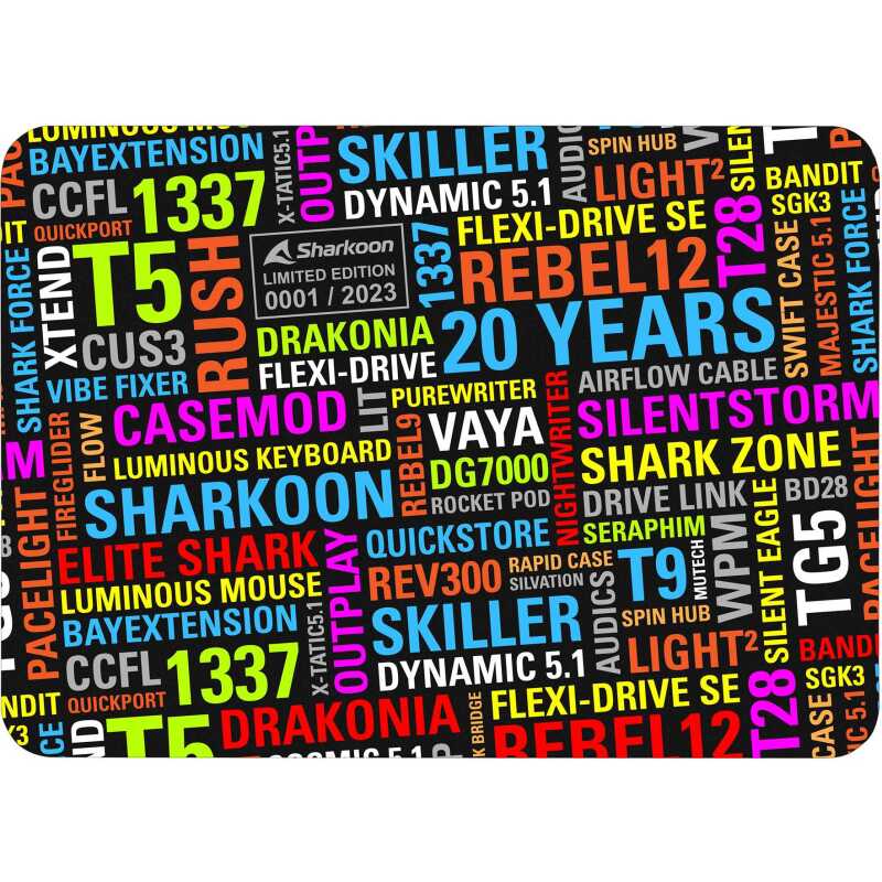 Sharkoon 20 Years Mouse Mat Gaming muismat