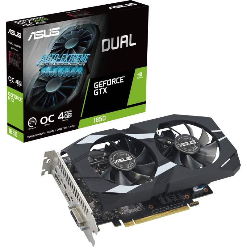 ASUS Dual GeForce GTX 1650 OC Edition 4GB GDDR6 EVO Grafische kaart