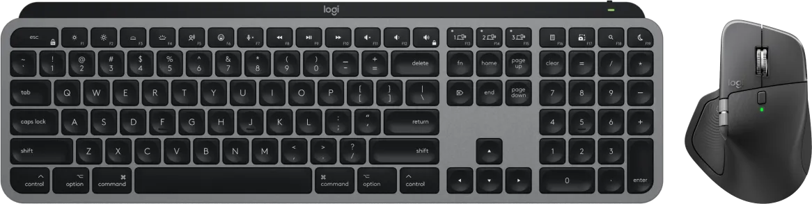 Logitech MX Master 4 voor Mac Spacezwart +  MX Keys S for Mac Qwerty Zwart