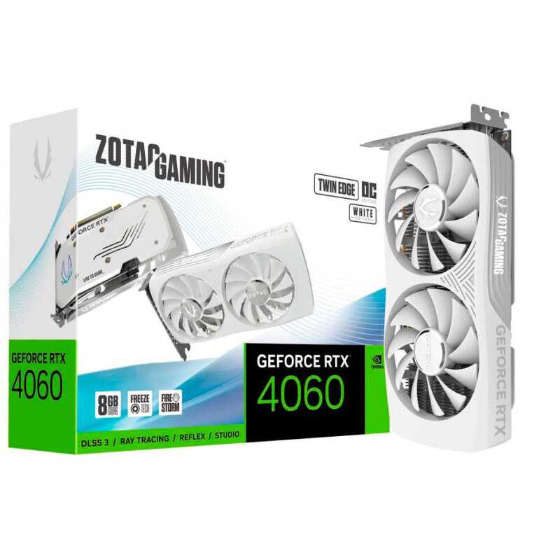 ZOTAC GeForce RTX 4060 8GB Twin Edge OC White Edition Grafische kaart