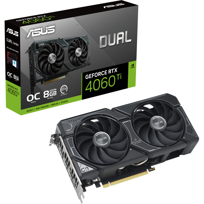 ASUS DUAL GeForce RTX 4060 Ti OC Edition 8GB GDDR Grafische kaart