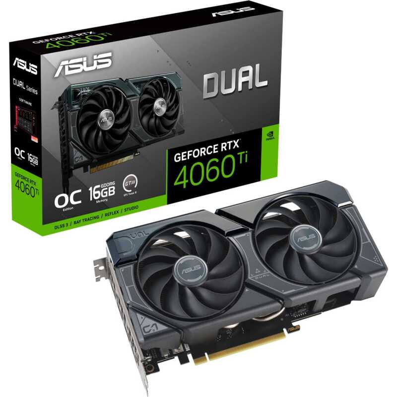 ASUS DUAL GeForce RTX 4060 Ti OC Edition 16GB GDDR6 Grafische kaart