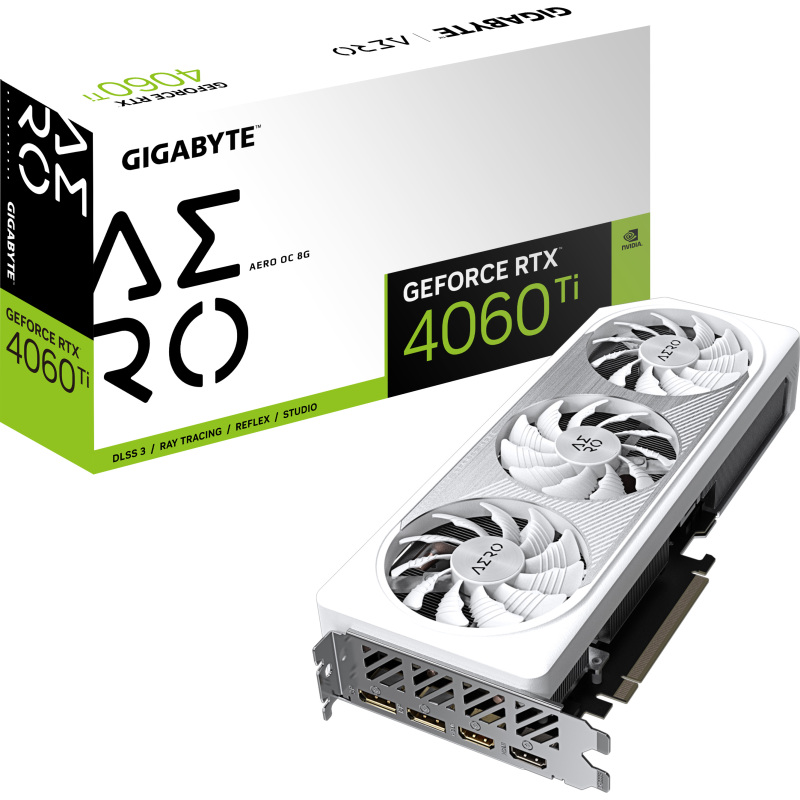 GIGABYTE GeForce RTX 4060 Ti AERO OC 8G Grafische kaart