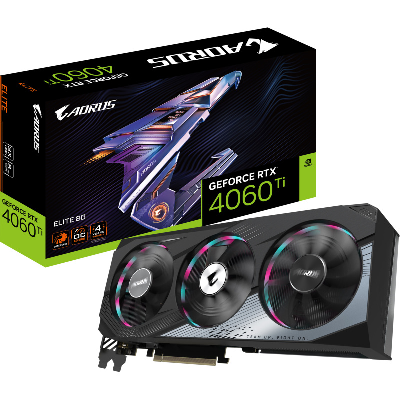 AORUS GeForce RTX 4060 Ti ELITE 8G Grafische kaart