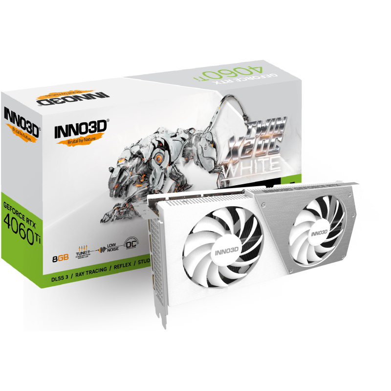 INNO3D GeForce RTX 4060 Ti 8GB Twin X2 OC White Grafische kaart