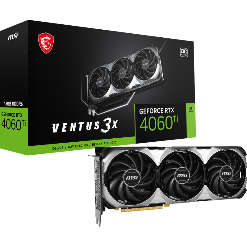 MSI GeForce RTX 4060 Ti VENTUS 3X 16G OC Grafische kaart