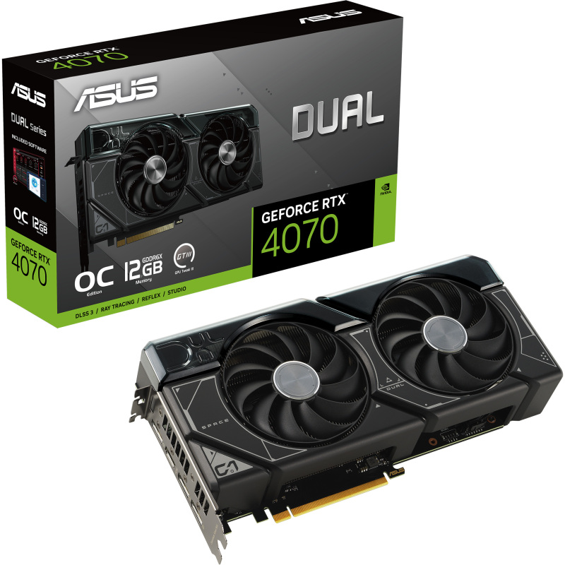 ASUS DUAL GeForce RTX 4070 OC Grafische kaart