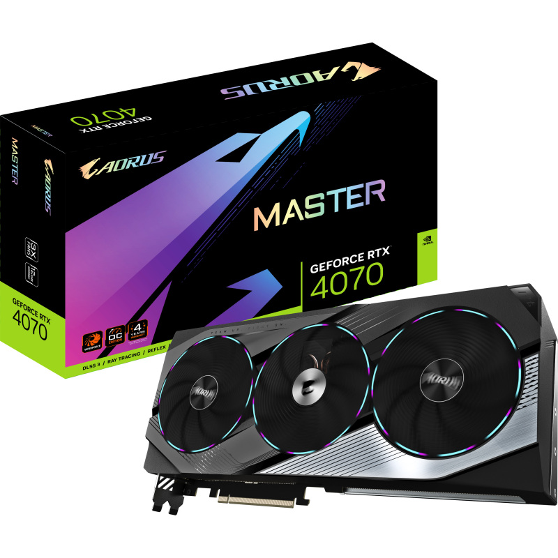 GIGABYTE AORUS GeForce RTX 4070 MASTER 12G Grafische kaart