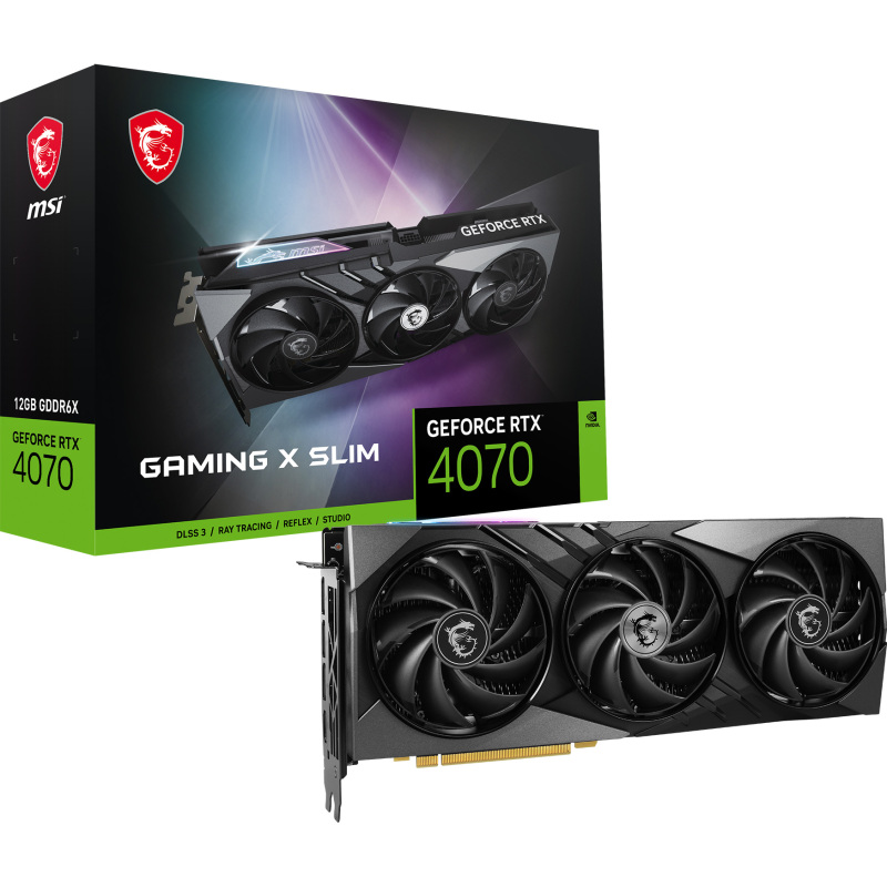 MSI GeForce RTX 4070 Gaming X Slim 12G Grafische kaart
