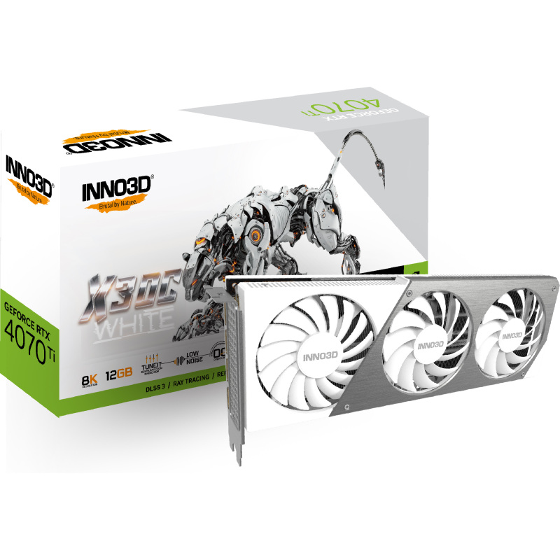 INNO3D GeForce RTX 4070 Ti X3 OC WHITE Grafische kaart