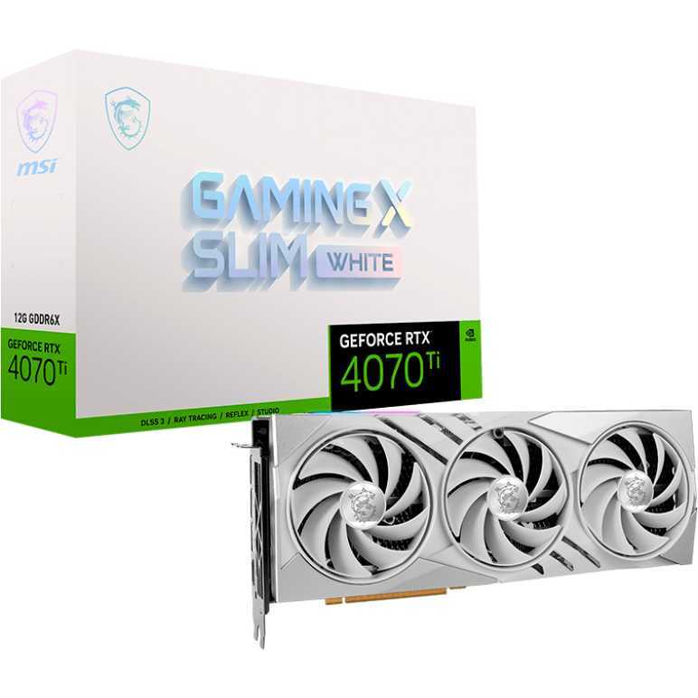 MSI GeForce RTX 4070 Ti GAMING X SLIM WHITE 12G Grafische kaart