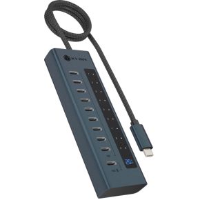 ICY BOX IB-HUB1450-C31 10000 Mbit/s Antraciet