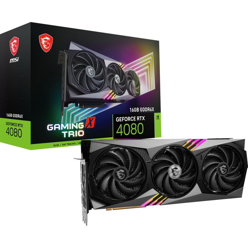 MSI GeForce RTX 4080 16GB GAMING X TRIO Grafische kaart