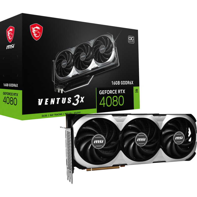 MSI GeForce RTX 4080 16GB VENTUS 3X OC Grafische kaart