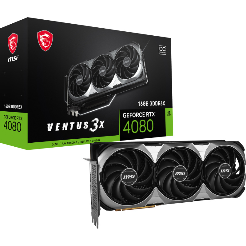 MSI GeForce RTX 4080 16GB VENTUS 3X E OC Grafische kaart