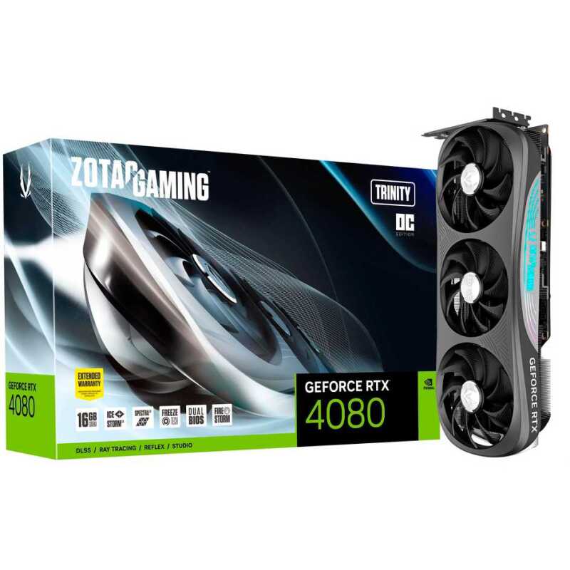 ZOTAC GeForce RTX 4080 16GB Trinity OC Grafische kaart