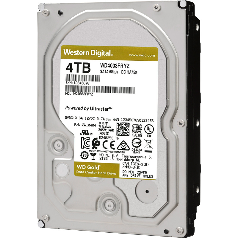 WD Gold, 4 TB Harde schijf