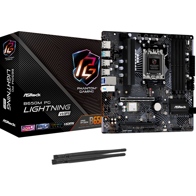 ASRock B650M PG LIGHTNING WIFI Moederbord