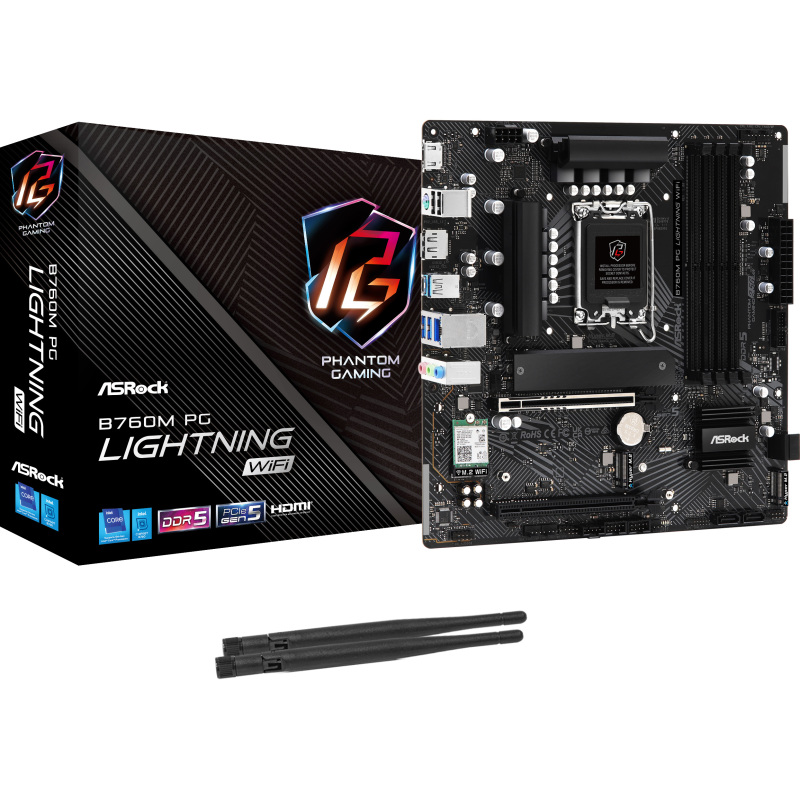 ASRock B760M PG LIGHTNING WIFI Moederbord