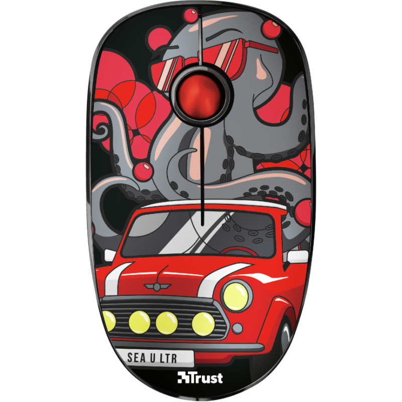Trust Sketch Silent Click Wireless Mouse - red Muis