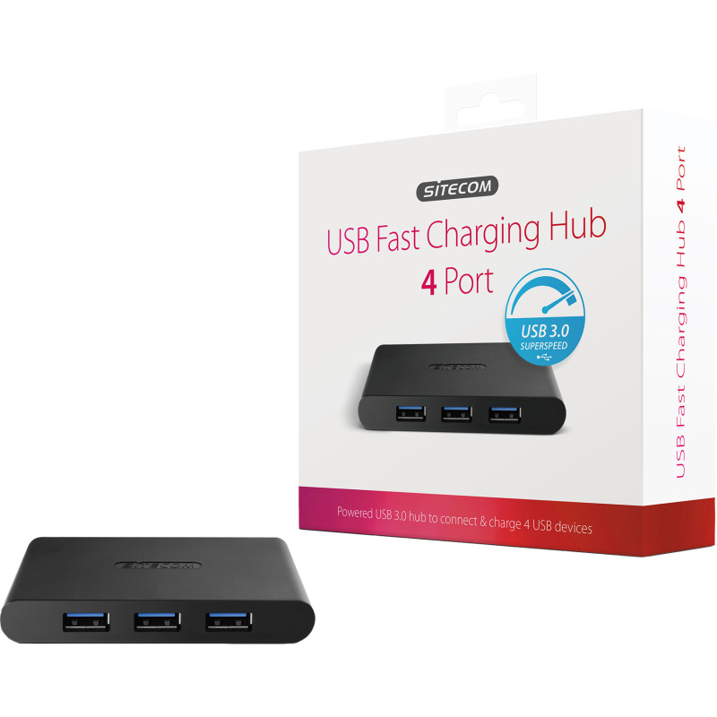 Sitecom USB 3.0 Fast Charging Hub 4 Port USB-hub