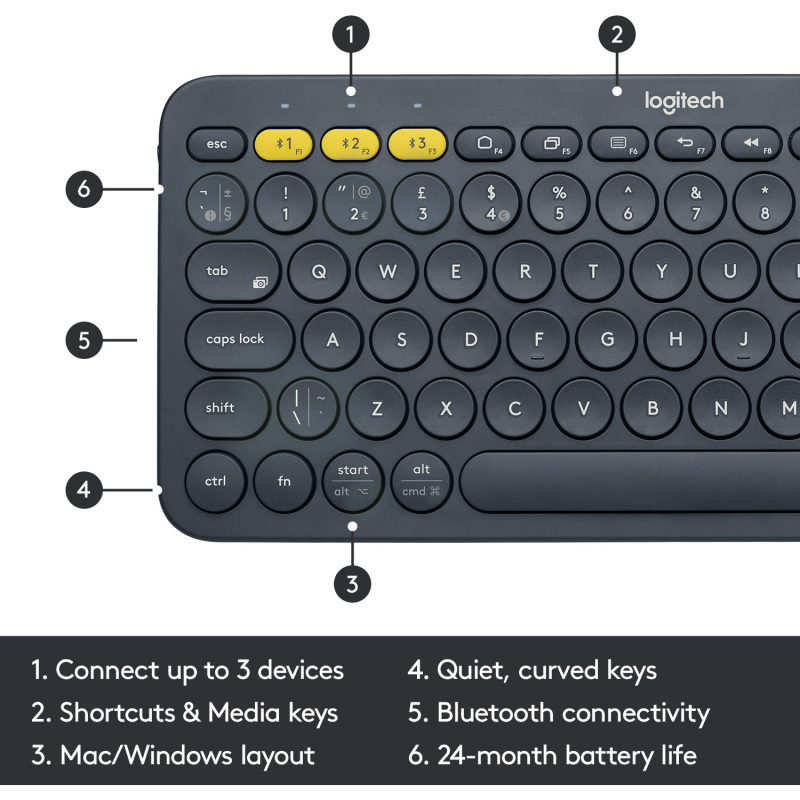 Logitech K380 Multi-Device Bluetooth Keyboard Toetsenbord