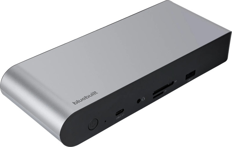 BlueBuilt DisplayLink Docking Station Pro met USB-C Zilver
