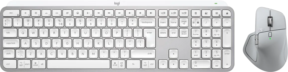 Logitech MX Master 4 Lichtgrijs +  MX Keys S Grijs Qwerty