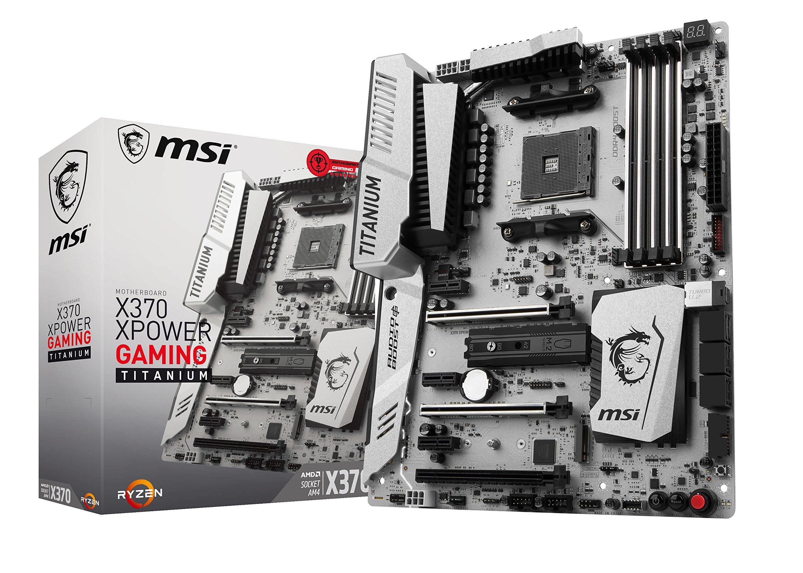 MSI X370 XPOWER Gaming Titanium Amd Ryzen X370 Ddr4 Vr Ready Hdmi USB 3 ATX Gaming-moederbord.