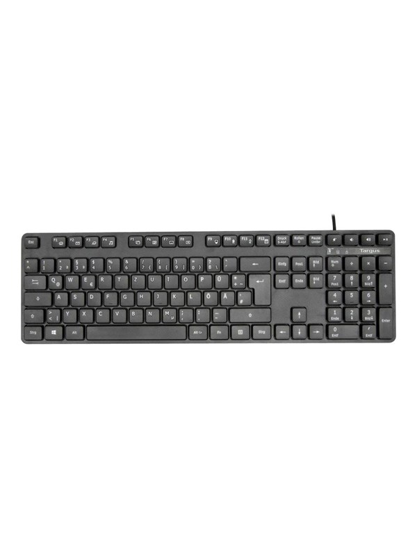 Targus  Toetsenbord - QWERTZ - German - Zwart - Toetsenbord - Duits - Zwart