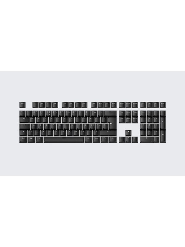 Wooting PBT Keycaps - US (ANSI) & UK (ISO) - Just Black - Keycaps - Engels (VS) - Zwart