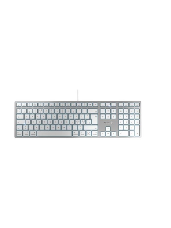 Cherry KC 6000 SLIM FOR MAC - Toetsenbord - Noords - Zilver