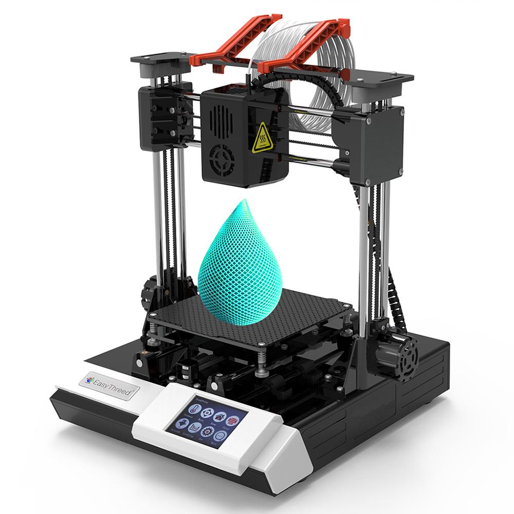 3d printing machine EasyThreed K6 3D-printer FDM Desktop-drukmachine 100x100x100mm4x4x4inches Afdrukformaat B-UK zwart witte kleur