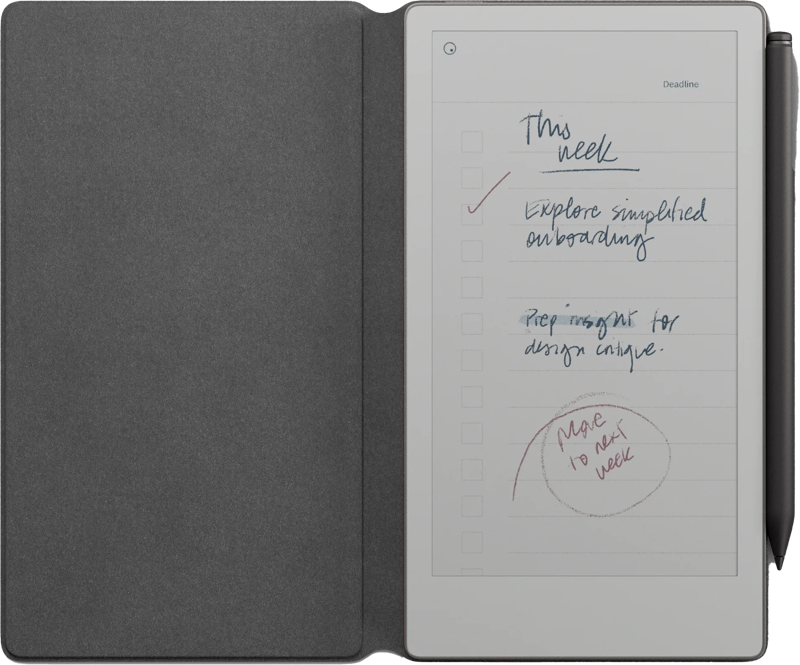 ReMarkable Paper Pro Move Book Folio Zwart Leer