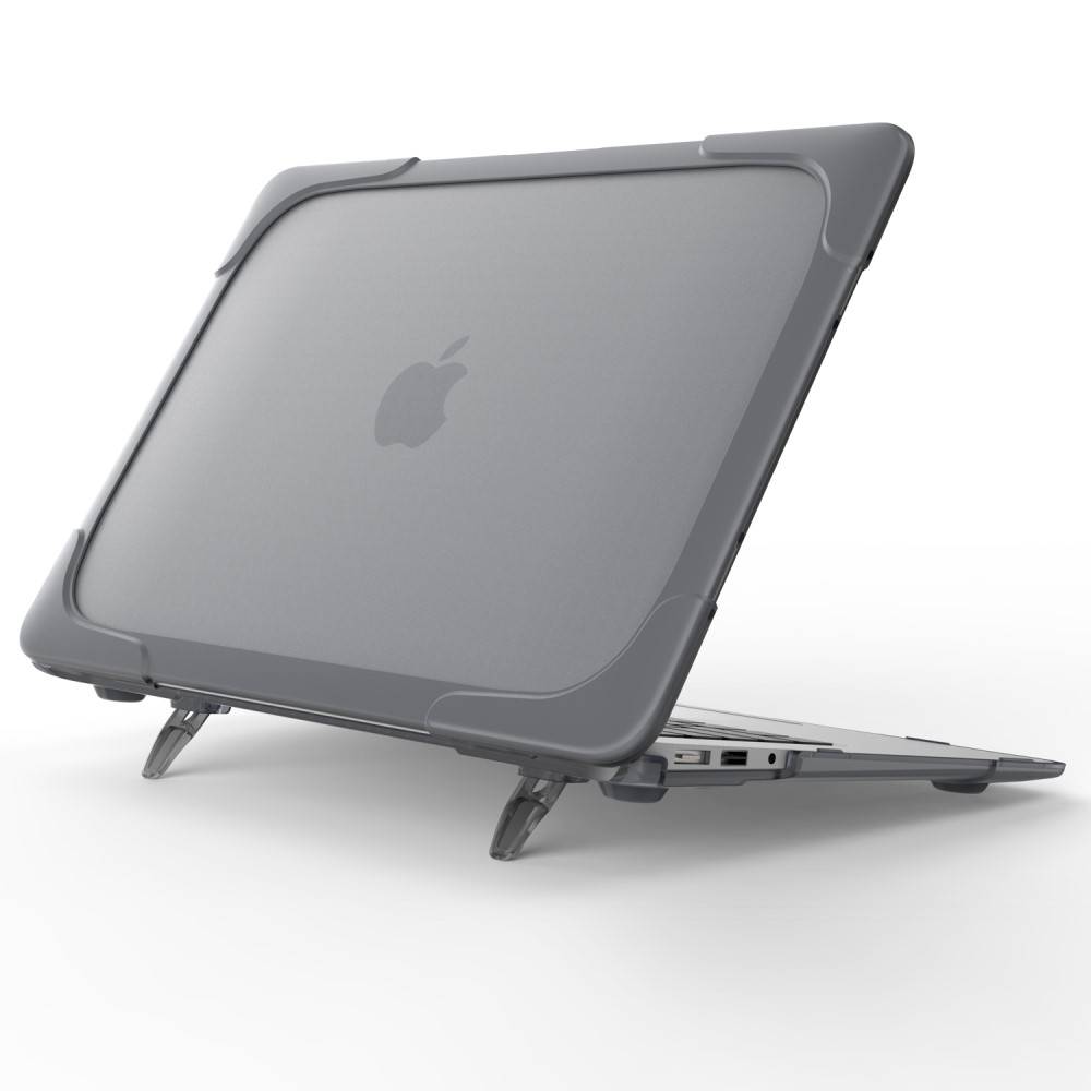 Lunso Sterke hardcase hoes met pootjes MacBook Air 13 inch (2010-2017) grijs