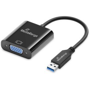 Mediarange MRCS230 video kabel adapter 0,2 m VGA (D-Sub) Zwart