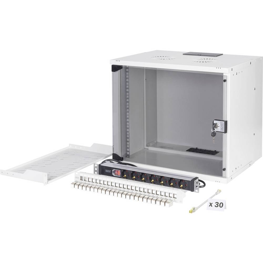Digitus DN-49204-SET 19inch-patchkast 9 HE Grijs