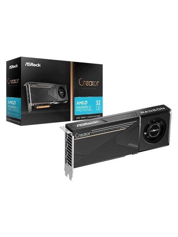 ASRock Radeon AI Pro R9700 Creator - 32GB GDDR6 RAM - Grafische kaarten