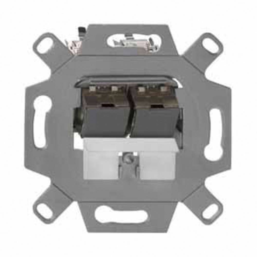 Rutenbeck UM-Cat.6A#139104031 Netwerkdoos Inbouw (in muur) Inzet met centraalstuk en frame Grijs