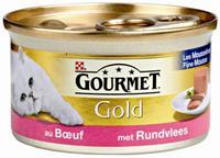 GOURMET Gold Mousse Rund kattenvoer 1 tray (24 blikken)
