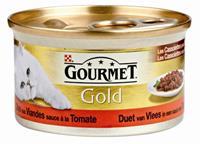 GOURMET Gold Les Cassolettes Duo van vlees in tomatensaus 1 tray (24 blikken)