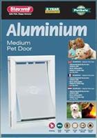 STAYWELL hondenluik tot 18 kg aluminium wit