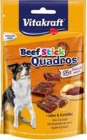 Vitakraft Beefstick Quadros mit Leber & Kartoffel Hundesnack (70 g) 2 Packungen