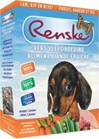 renske Vers Pup/Junior Kip en Lam hondenvoer 1 tray (10 x 395 gram)