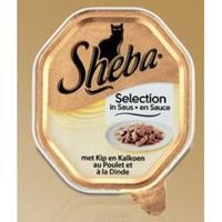 Sheba Selection Kip en Kalkoen in Saus Per 22