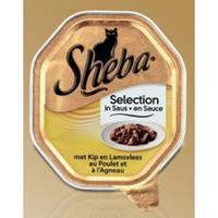 Sheba Selection Kip en Lam in Saus Per 22