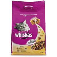 Whiskas 3 + 1 gratis! 4 x 3,6 / 3,8 kg  droogvoer - 1+ Kip (4 x 3,8 kg)