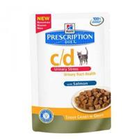 Hill's Prescription Diet c/d - Urinary Stress - Feline - Salmon maaltijdzakjes 12x 85 gr